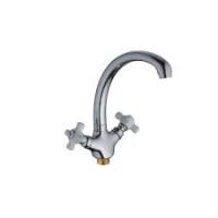 Смеситель дкухни F4218 бел.крест,поб,гайка (арт.85625)