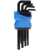 Набор ключей шестигр. звезд.TORX TUNDRA comfort CrV Т10-Т50 9 шт.удлин.(2354403)
