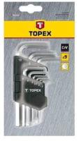 Ключи шестигр.35D955 н-р 9шт TOPEX