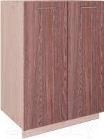 Тумба для мойки 60см дуб ясень темный