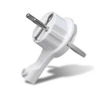 Вилка невидимка с заземлением белая 16А (шт.)