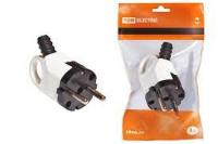 Вилка угл.с ушком сз бел.16А 250В TDM (0005)