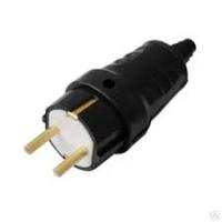 Вилка прямая с зк IP44 Пралеска (В16-362)