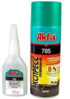 Клей AKFIX 2-х компонентный экспресс дМДФ и дерева 200мл(актив.)+50гр.