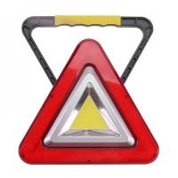 Фонарик аккумуляторный ТРЕУГОЛЬНЫЙ жЕЛТЫЙ АВАРИЙНЫЙ 5 режимов TDA-3282 (USB, солн.батар.)