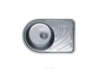 Мойка врезная НВ S6744 левая квадр.с закруг.угл матов.с сиф. (0,8180)