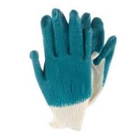 Перчатки (пара) ХБ с латексным покрытием Торро серо-синие(001-27)