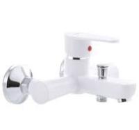 Смеситель дванны Plamix Vega-009 корот. белый (без шланга и лейки)(29640)