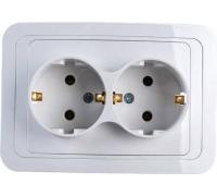Розетка 2П+З откр.устан. IP20 16А 250В белая керам. Альфа (47