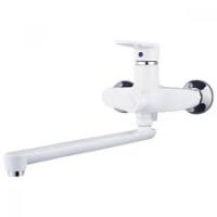 Смеситель дванны PLAMIX Oscar-006 EURO белый бшл.пластик (арт.3120