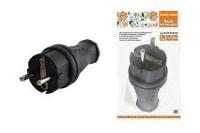 Вилка прямая 2Р+РЕ каучук  Народная