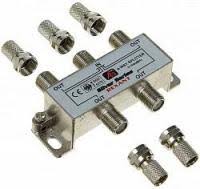 Делитель антен.F-типа на 4 TV+F- разъемы 5-1000МГц
