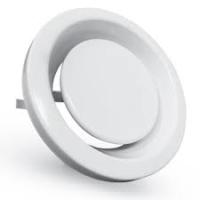 Диффузор круглый d125 с фланцем белый (02-121)