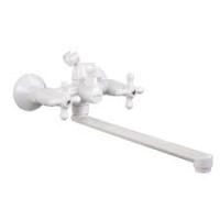 Смеситель дванны PL704-140 ABC пластик.белый STEMIX длин.излив