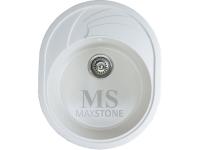 Мойка врезная МS-8 глянцевая, белый снег MAXTONE (арт.MS008Q002)