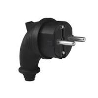 Вилка угл. с з 16А 250В черная UNIVersal A0105 (100857)