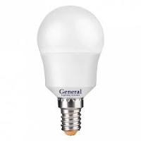 Лампа св.диод 10W Е14 (шар) 6500К GENERAL