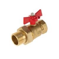 Кран шаровый с американкой латунь 34 бабочка, Китай