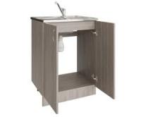 Тумба для мойки 60см ШИМ бетон тёмный ЛДСП 2-х дв.