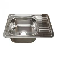 Мойка врезная 4858 квадр. 0,8 левая +сифон MIXLINE