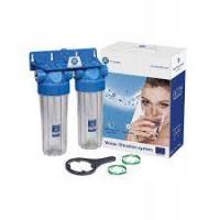 Колба двойная FHPRCL12-B-TWIN Aquafilter 10SL резьба 12 (ключ,кроншт)
