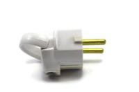 Вилка угл.с ушком зк с откидным кольцом бел. (4376)