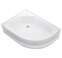 Поддон акриловый 8010024см угловой низкий белый