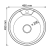 Мойка врезная d 49 круг 0,8+сифон MIXLINE (532306)1