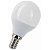 Лампа св.диод 5W Е14 3000К шар тёп.бел.ЭКОНОМКА